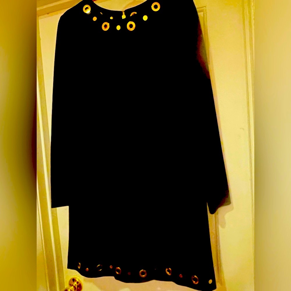Michael Kors Signature Edgy Black Dress Size 12